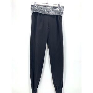 Vintage Lululemon Stirrup Joggers Womens 6 Black Manifesto Yoga Dance Y2K Preppy